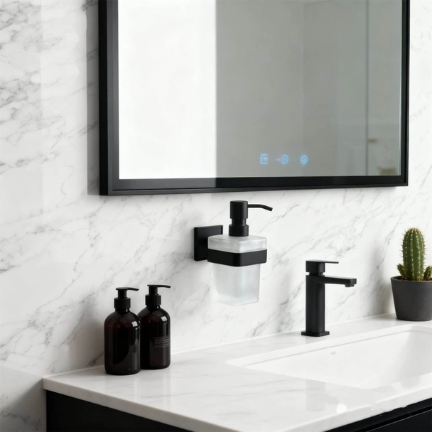 Дозатор за течен сапун Modena Black Matt INTER CERAMIC - Image 2