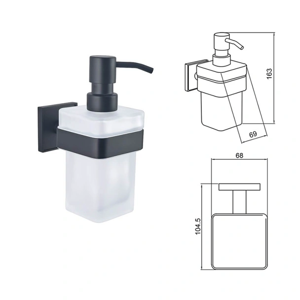 Дозатор за течен сапун Modena Black Matt INTER CERAMIC - Image 4