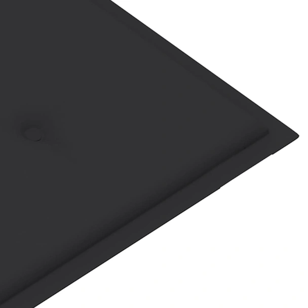 Градинска пейка с антрацитена възглавница, 112 см, тик масив - Image 7