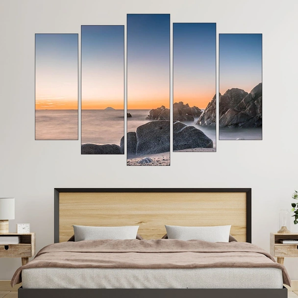 Плаж с изглед към Стромболи - картина пано за стена - Image 3