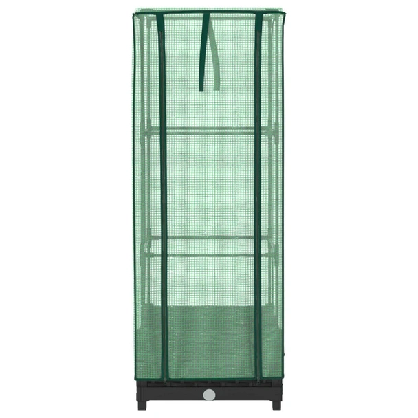 Повдигната леха с покривало, 40x40x123 см - Черен сандък - Image 4