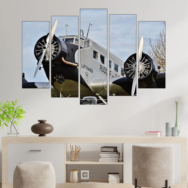 Реставриран стар самолет - картина пано за стена - Image 3