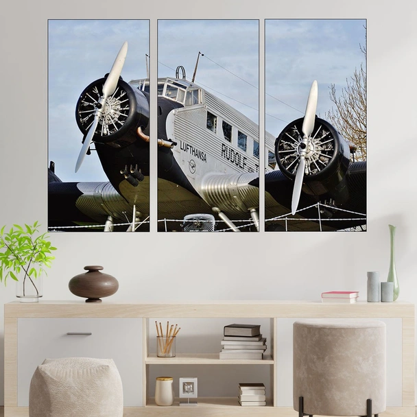 Реставриран стар самолет - картина пано за стена - Image 2