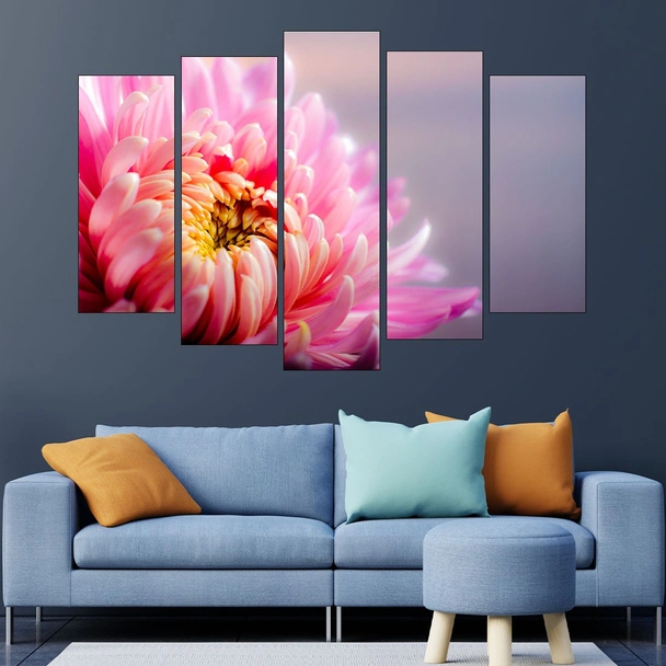 Розова хризантема - картина пано за стена - Image 3