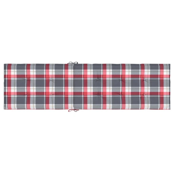 Възглавница за стол шезлонг червено каре (75+105)x50x4 см - VL314186 - Image 5