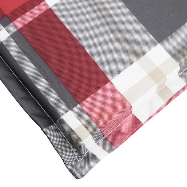 Възглавница за стол шезлонг червено каре (75+105)x50x4 см - VL314186 - Image 6