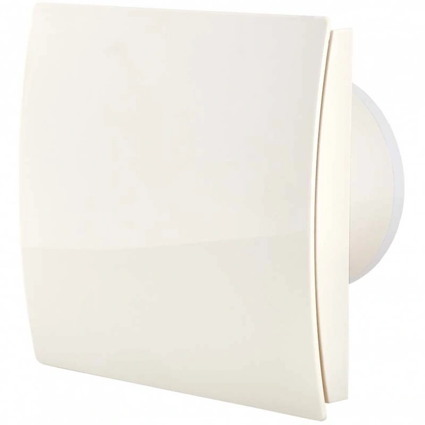 Вентилатор за баня ММ-Р 100/105 с клапа 01, квадратен, екрю