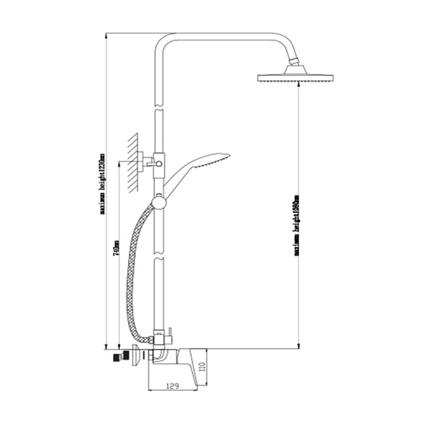 Душ система със смесител 40710 FORMA VITA - Image 2