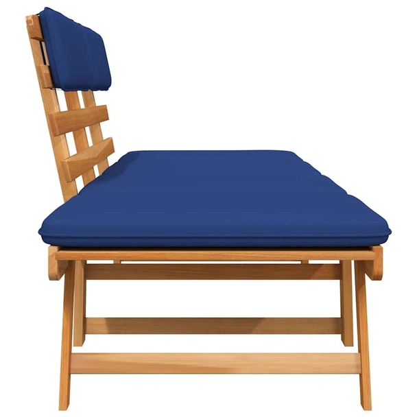 Градинска пейка с възглавници 2-в-1, 190 см, акация масив - VL312120 - Image 8