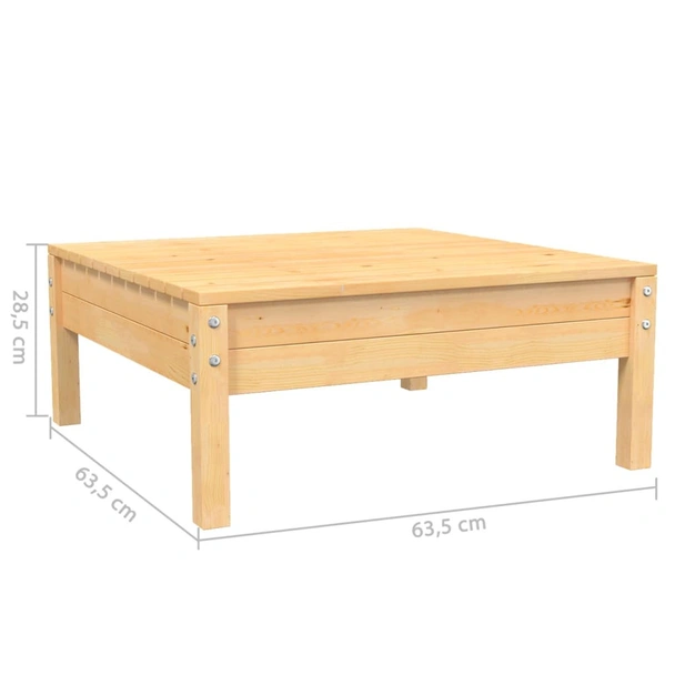 Градински комплект с възглавници, 3 части, борова дървесина масив - Image 10