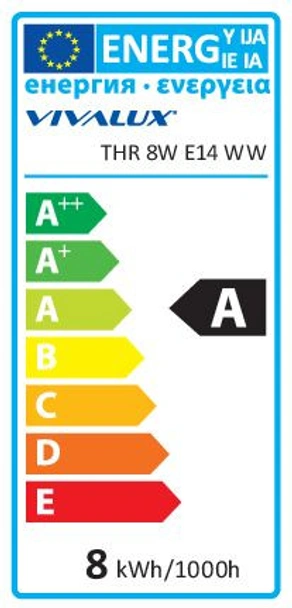 LED лампа THOR LED- 8W- 640LM- E14- 3000K - Image 3