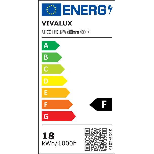 LED осветително тяло Atico 18 W 600 мм VIVALUX - Image 3