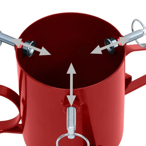 Метална стойка за коледна елха 58x58x21 см червена - Image 6