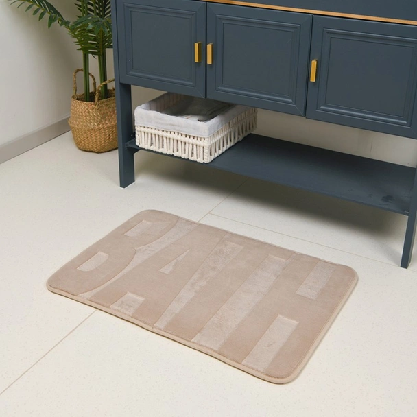 Постелка за баня BATH с Memory пяна бежова INTER CERAMIC - Image 2