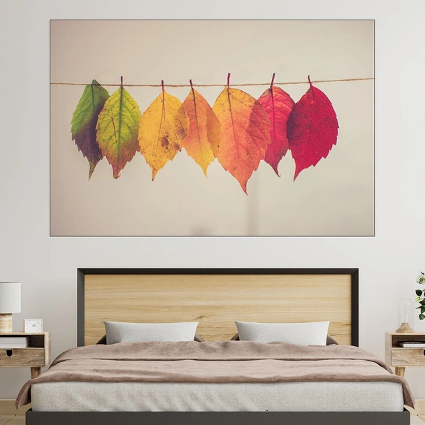 Есенни листа на въже - картина пано за стена - Image 1