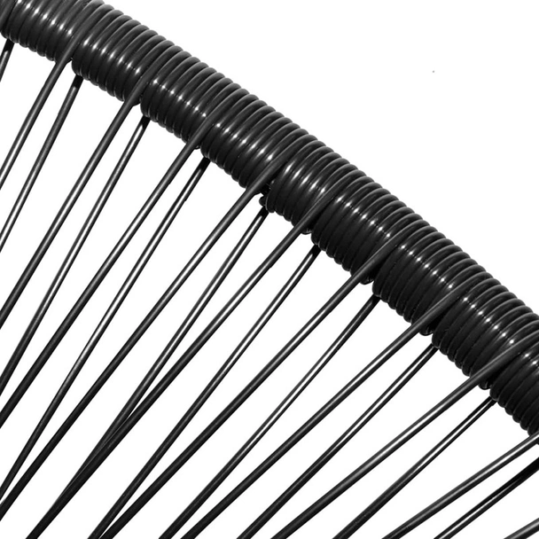 Градински стол Луна, полиратан, черен - Image 3