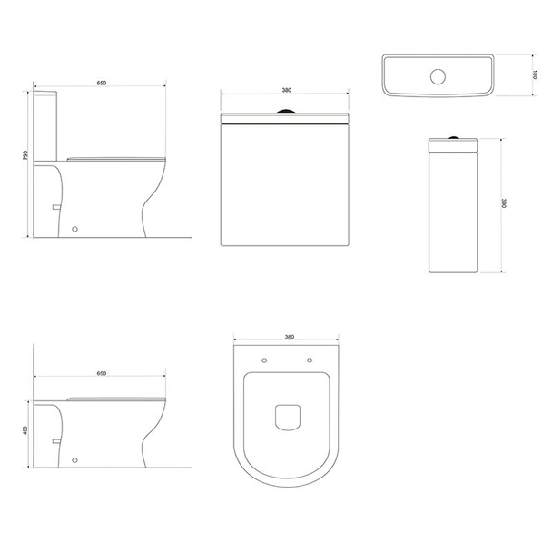 Моноблок със задно оттичане M-101 бял Porto FORMA VITA - Image 2
