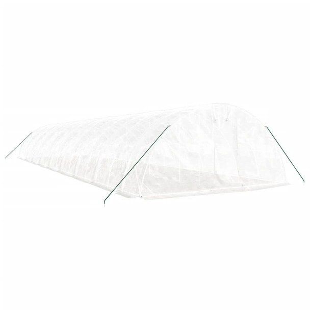 Оранжерия със стоманена рамка бяла 90 м² 18x5x2,3 м - Image 2