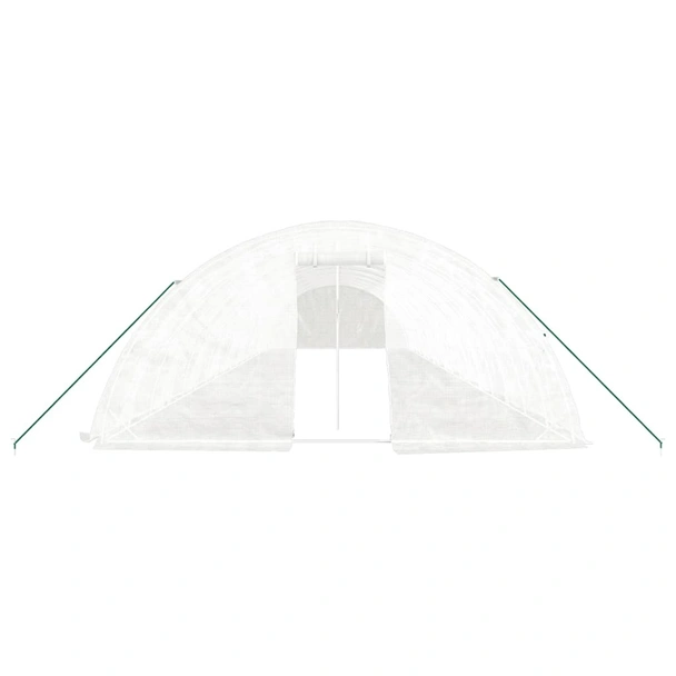Оранжерия със стоманена рамка бяла 90 м² 18x5x2,3 м - Image 3