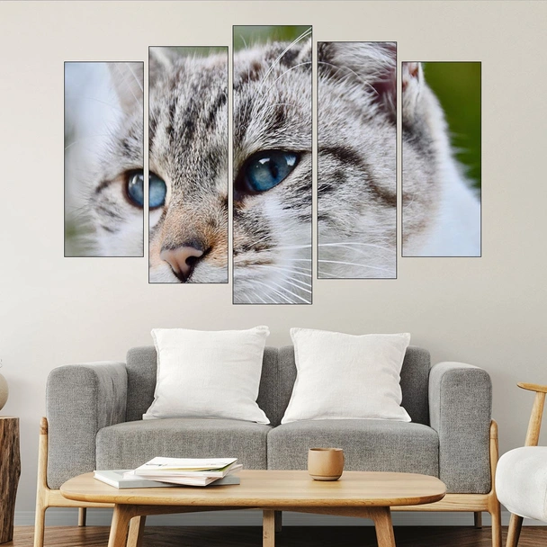 Потрет на котка със съни очи - картина пано за стена - Image 3