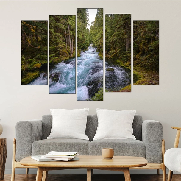 Река в гората - картина пано за стена - Image 3