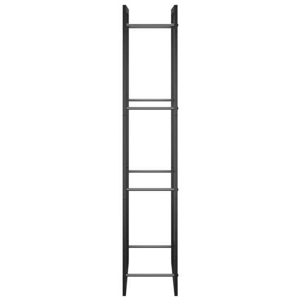 Стойка за дърва за огрев, черен мат, 50x28x132 см, стомана - Image 4