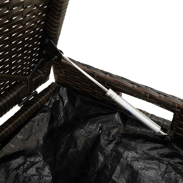 Външна пейка за съхранение с възглавница Кафява 100 cm - VL4104061 - Image 9