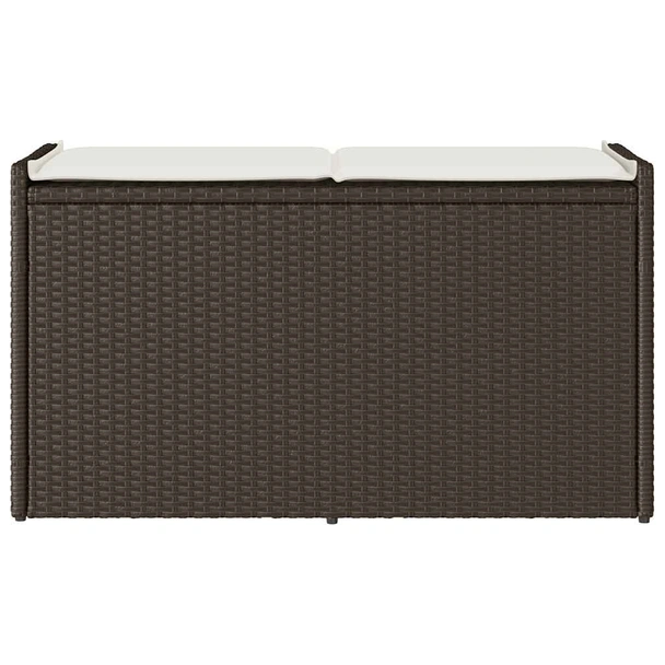 Външна пейка за съхранение с възглавница Кафява 100 cm - VL4104061 - Image 4