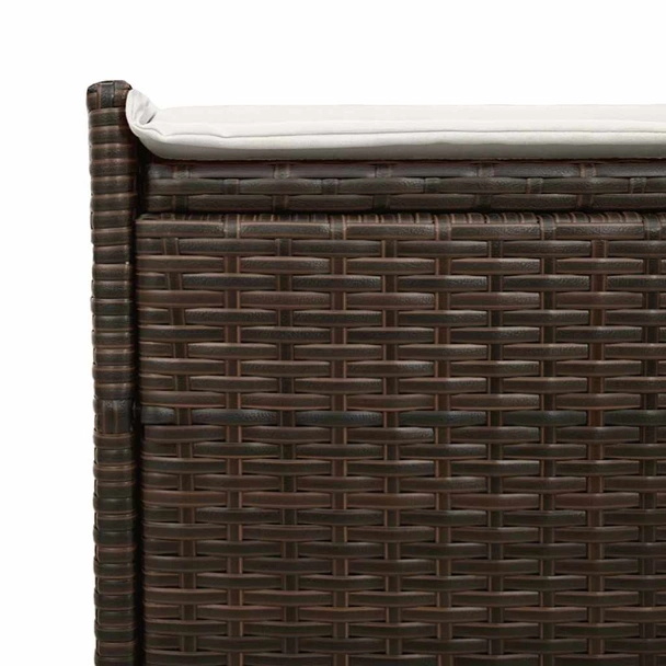 Външна пейка за съхранение с възглавница Кафява 100 cm - VL4104061 - Image 8