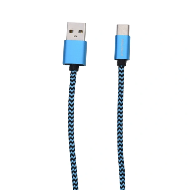 Кабел за зареждане Type-C към USB 1 м Nylon braided TEKMEE - Image 3