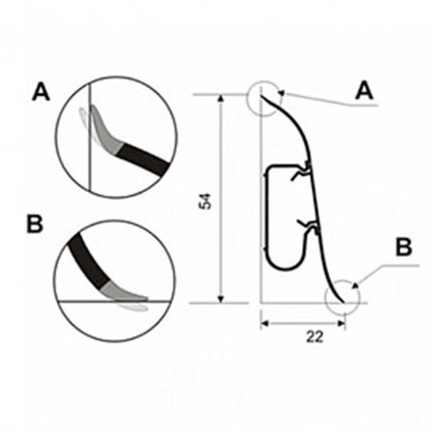 Перваз prexa 54 - w0 - бял дъб - Image 2