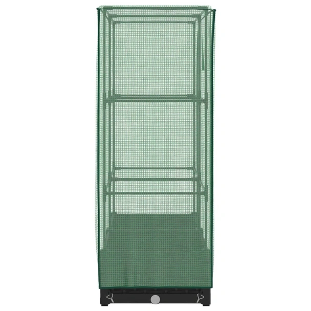 Повдигната леха с покривало, 80x40x123 см - Черен ратанов сандък - Image 5