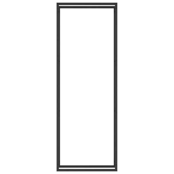 Стойка за дърва за огрев, черен мат, 80x28x222 см, стомана - Image 3