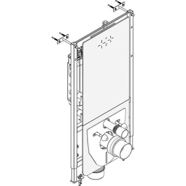 Структура за вграждане тоалетна чиния панел бяло стъкло BOCCHI - Image 2