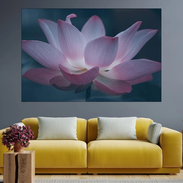 Цъфнал розов лотос - картина пано за стена