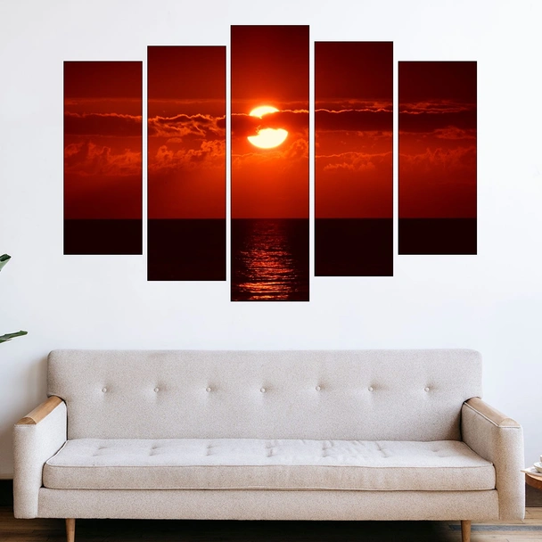Залез над морски хоризонт - картина пано за стена - Image 3