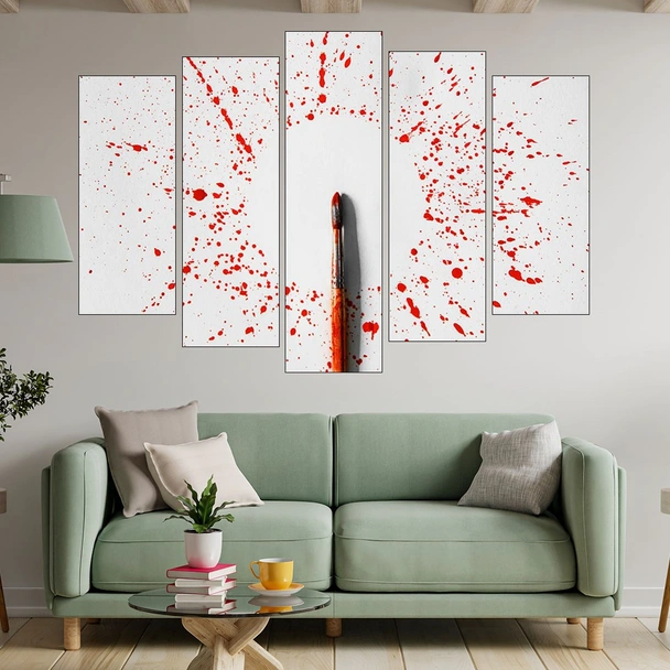 Четка и пръски боя - картина пано за стена - Image 3