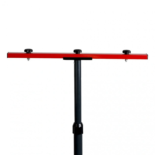 Двойна стойка за прожектори 1.6 м червено/сиво LIGHTEX - Image 3
