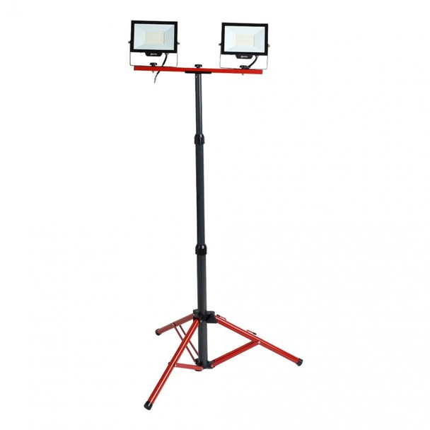Двойна стойка за прожектори 1.6 м червено/сиво LIGHTEX - Image 4