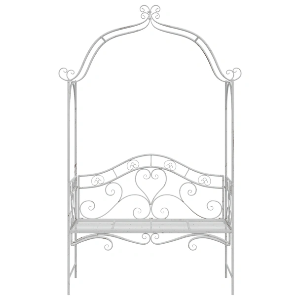 Пейка Бяла Метал 121 x 48 x 200 см Декоративни инкрустации - VL42008120 - Image 6