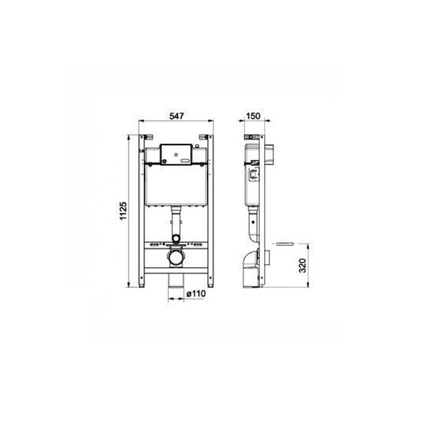 Roca промо окачена тоалетна nexo rimless + структура и бутон + седалка и капак - Image 6