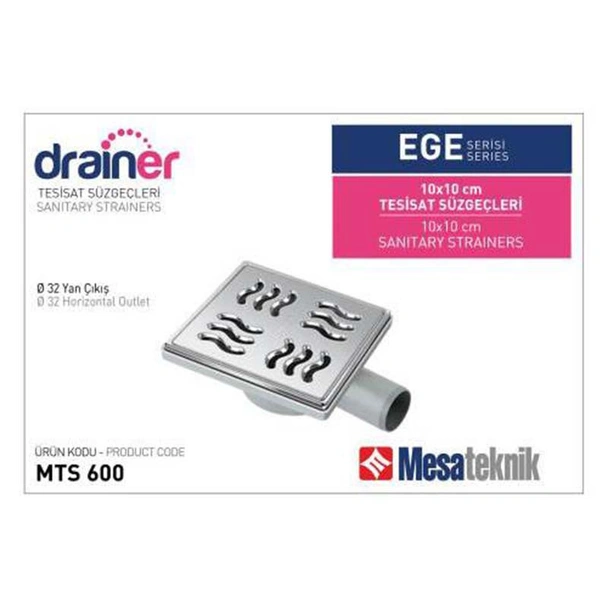 Рогов сифон 10x10см Ø32 мм Mesa Teknik - Image 2