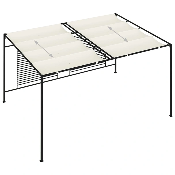 Шатра с прибиращ се покрив, 3x4x2,3 м, кремава, 180 г/м² - Image 5