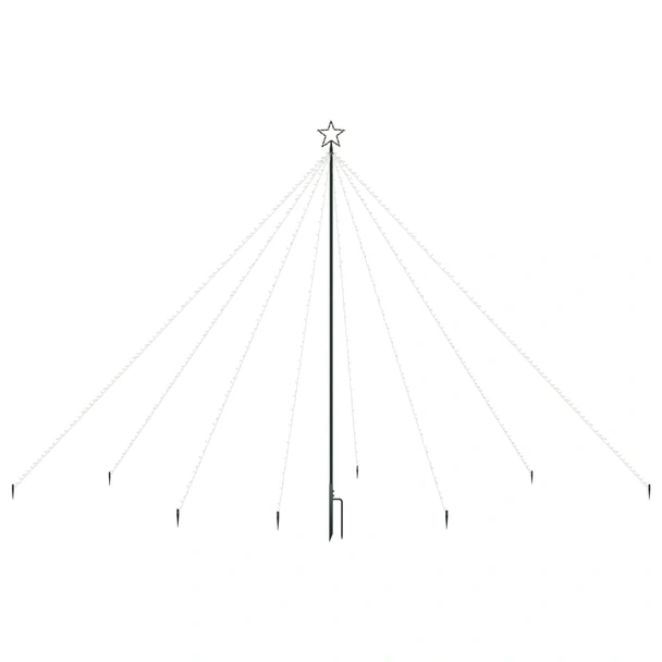Светеща коледна елха, за закрито/открито, 576 LED, синя, 3,6 м - Image 3