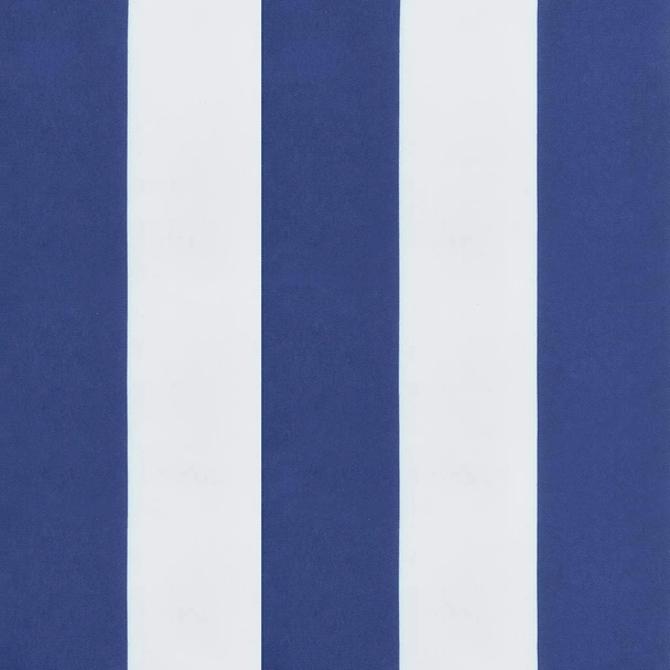 Възглавници за външни пейки 2 бр синьо-бели 150x50x7 см плат - VL361709 - Image 8