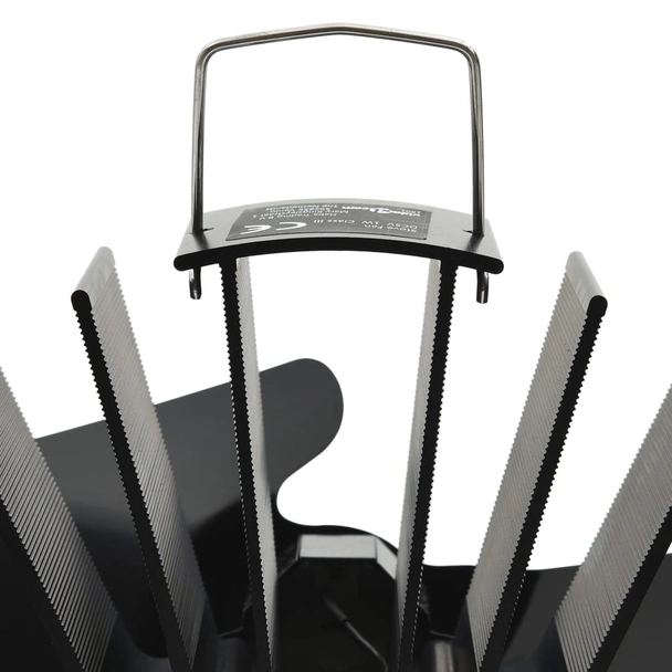 Вентилатор за печка за топъл въздух, черен - 2 перки - Image 7