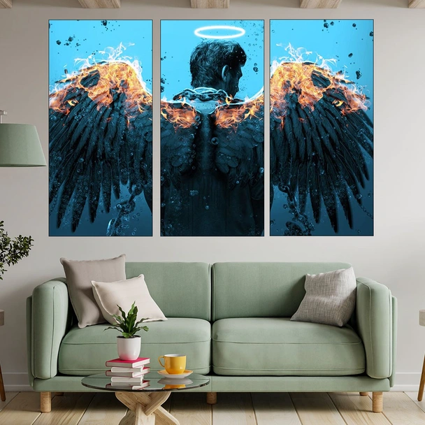 Ангел с горящи крила - картина пано за стена - Image 2