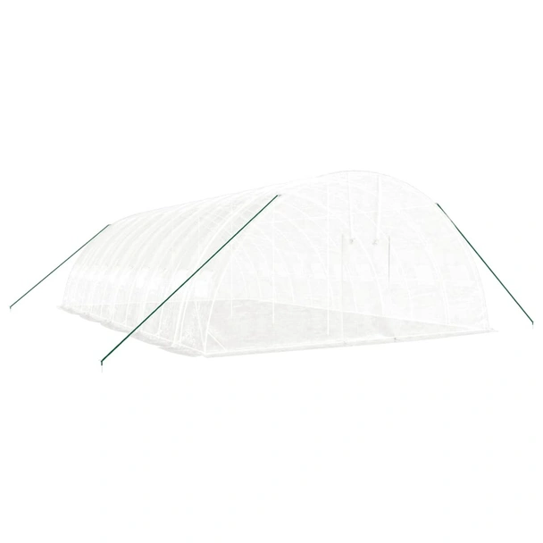 Оранжерия със стоманена рамка бяла 60 м² 10x6x2,85 м - Image 2