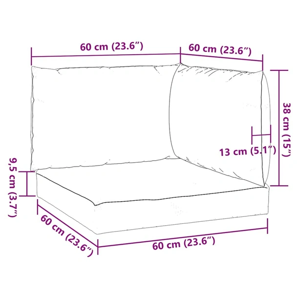 Палетни възглавници, 3 бр, зелени, Оксфорд плат - Image 10