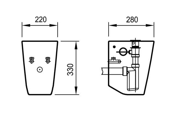 Рока полуконзола хепибат с ляв отвор - Image 2